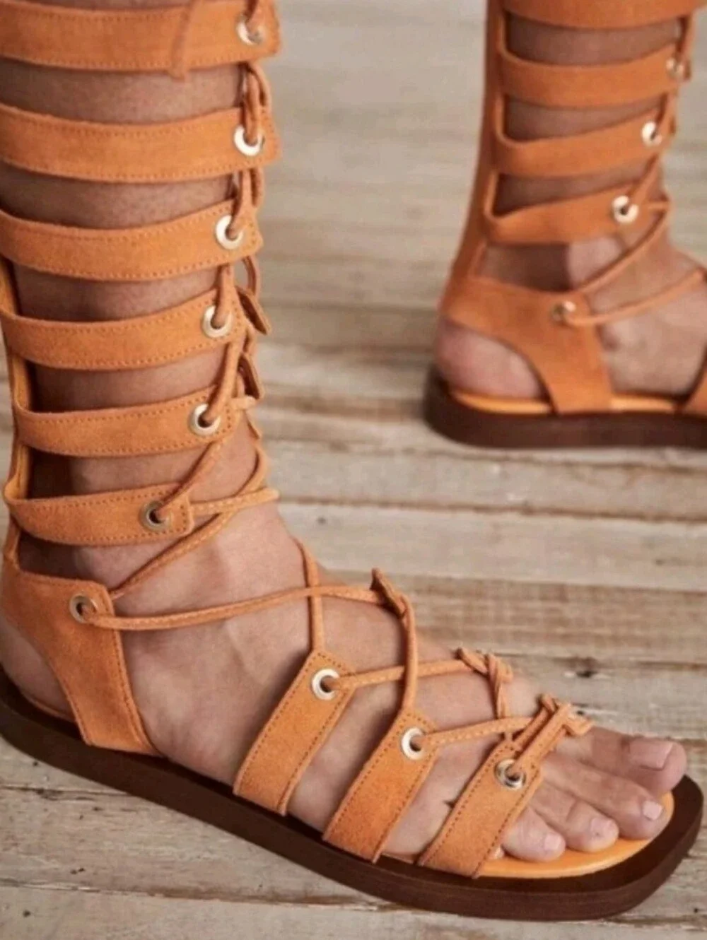 Free People Knee-High Lace-Up Gladiator Sandals